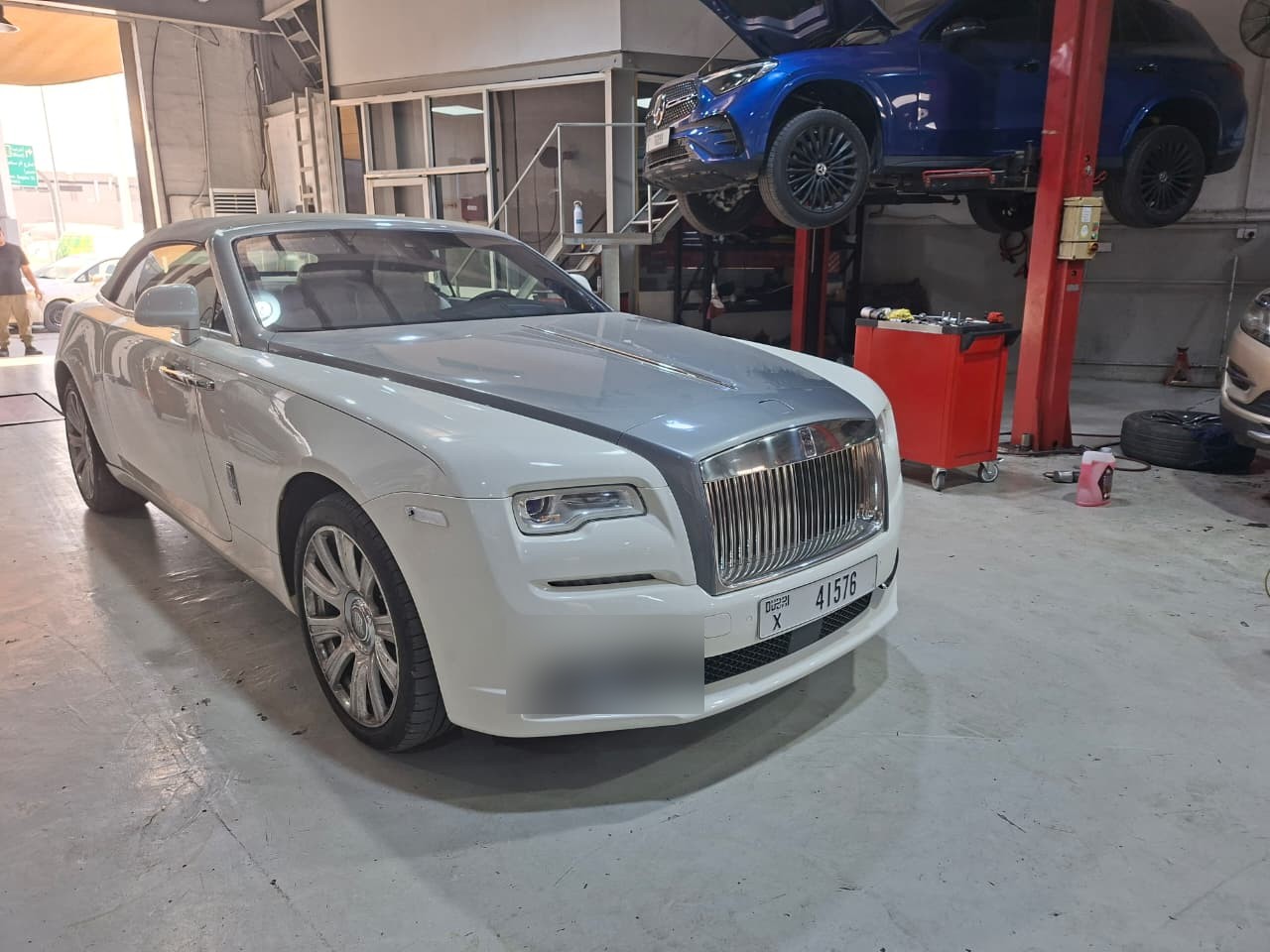 Rolls-Royce front view in the workshop